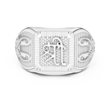 Gold Men's Ring GGR-0038, White Gold, view 4