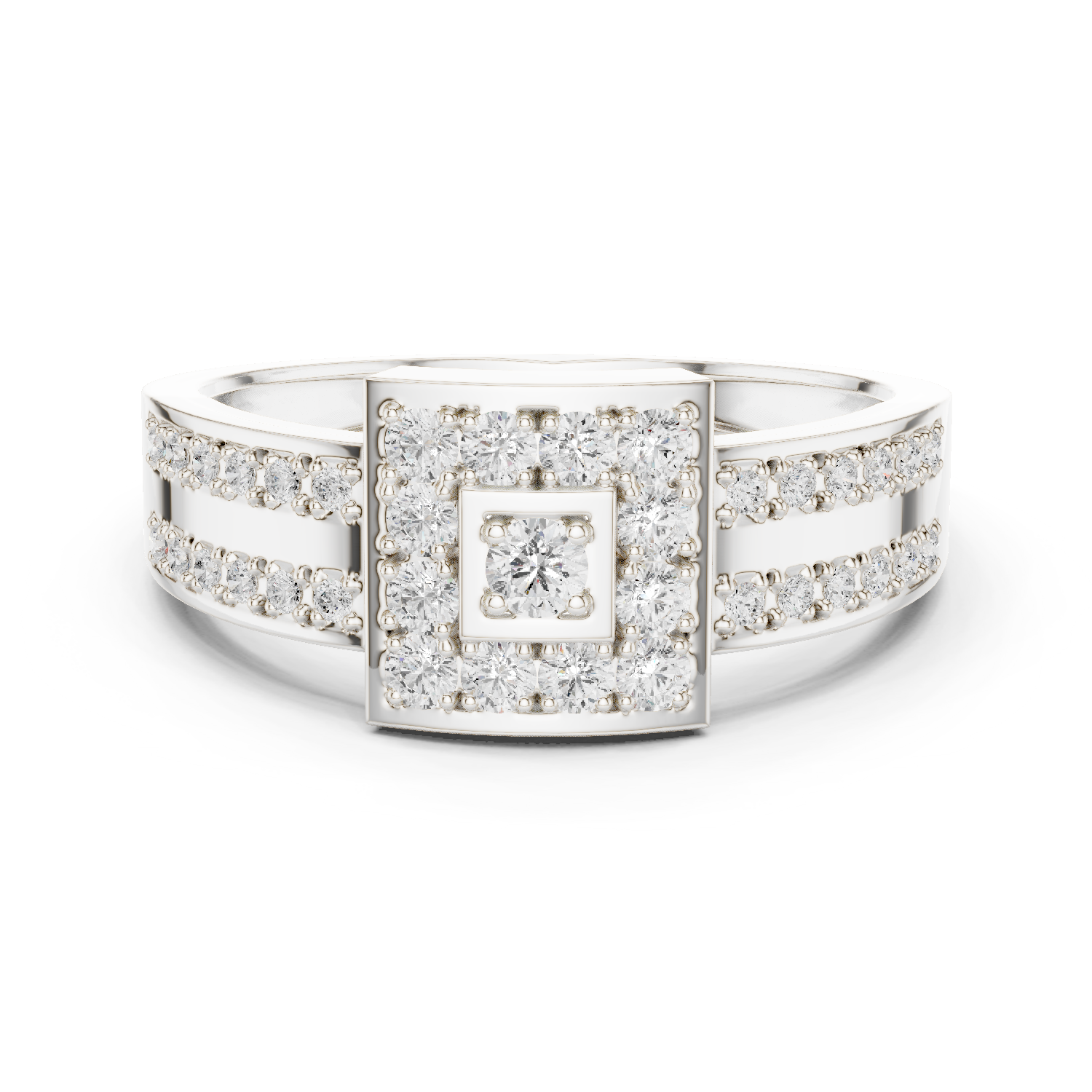 Gold Ring DDLR-806, White Gold