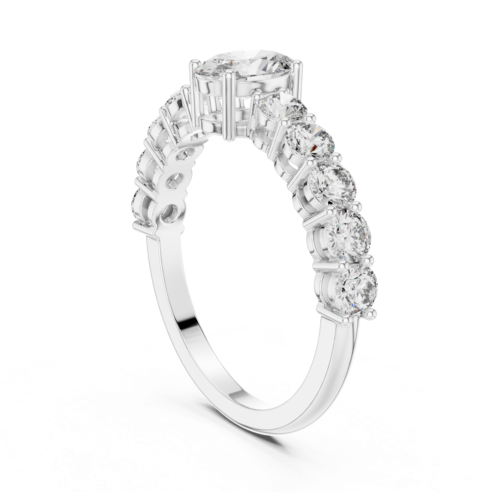 Gold Ring ALR-55, White Gold