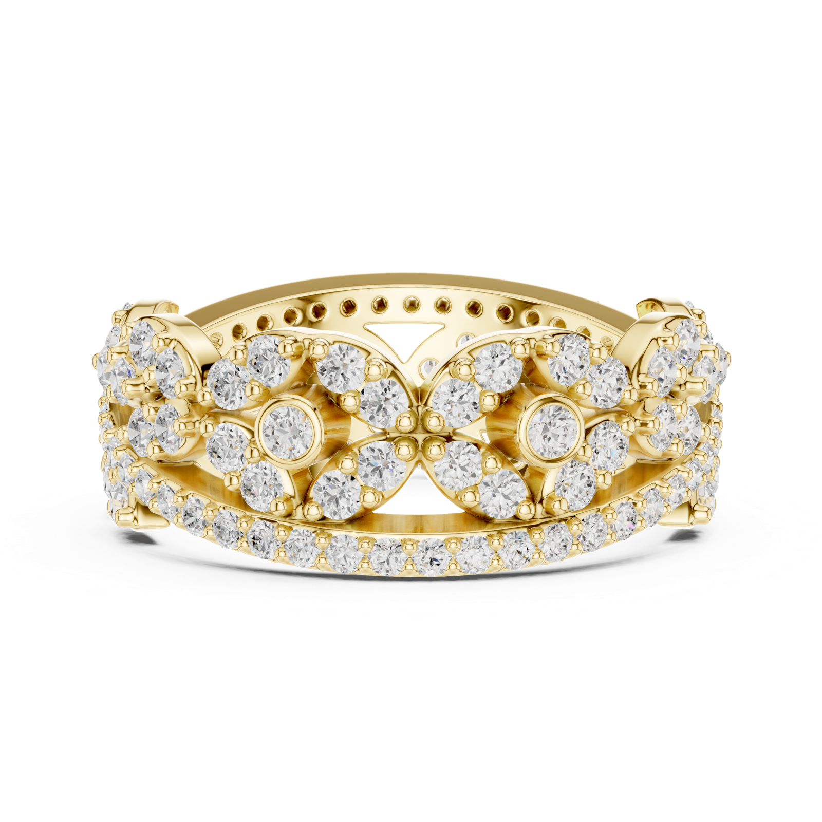 Gold Ring r45, Yellow Gold, view 3
