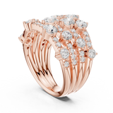 Gold Ring DDLR-866, Rose Gold, view 1