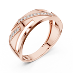 Gold Ring LR-01 (12), Rose Gold, view 2