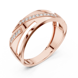 Gold Ring LR-01 (12), Rose Gold, view 2
