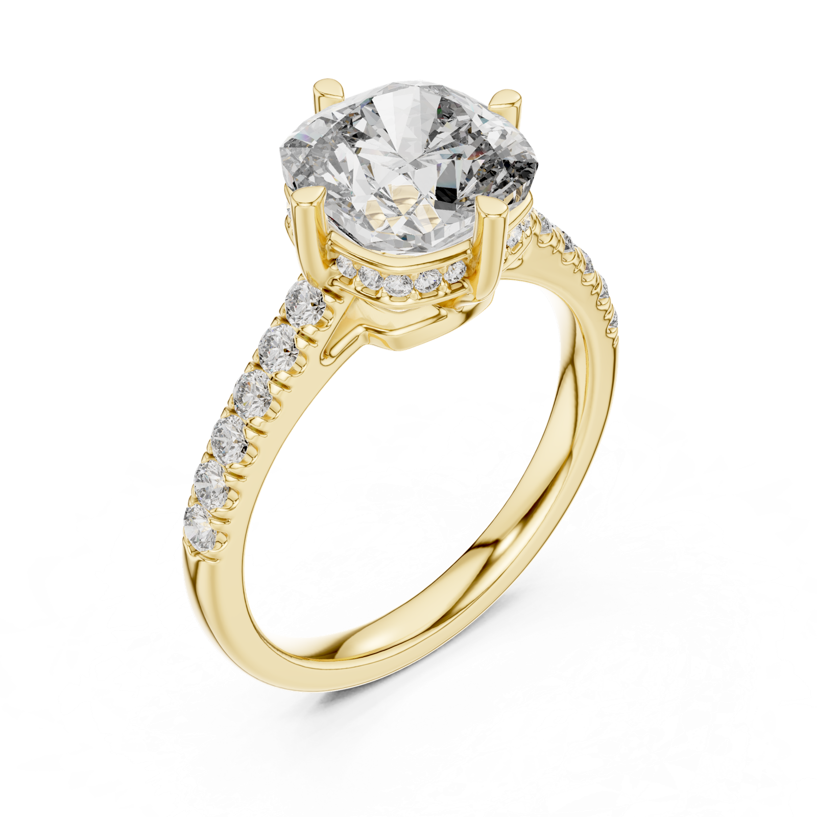 Gold Ring DDLR-162, Yellow Gold, view 2