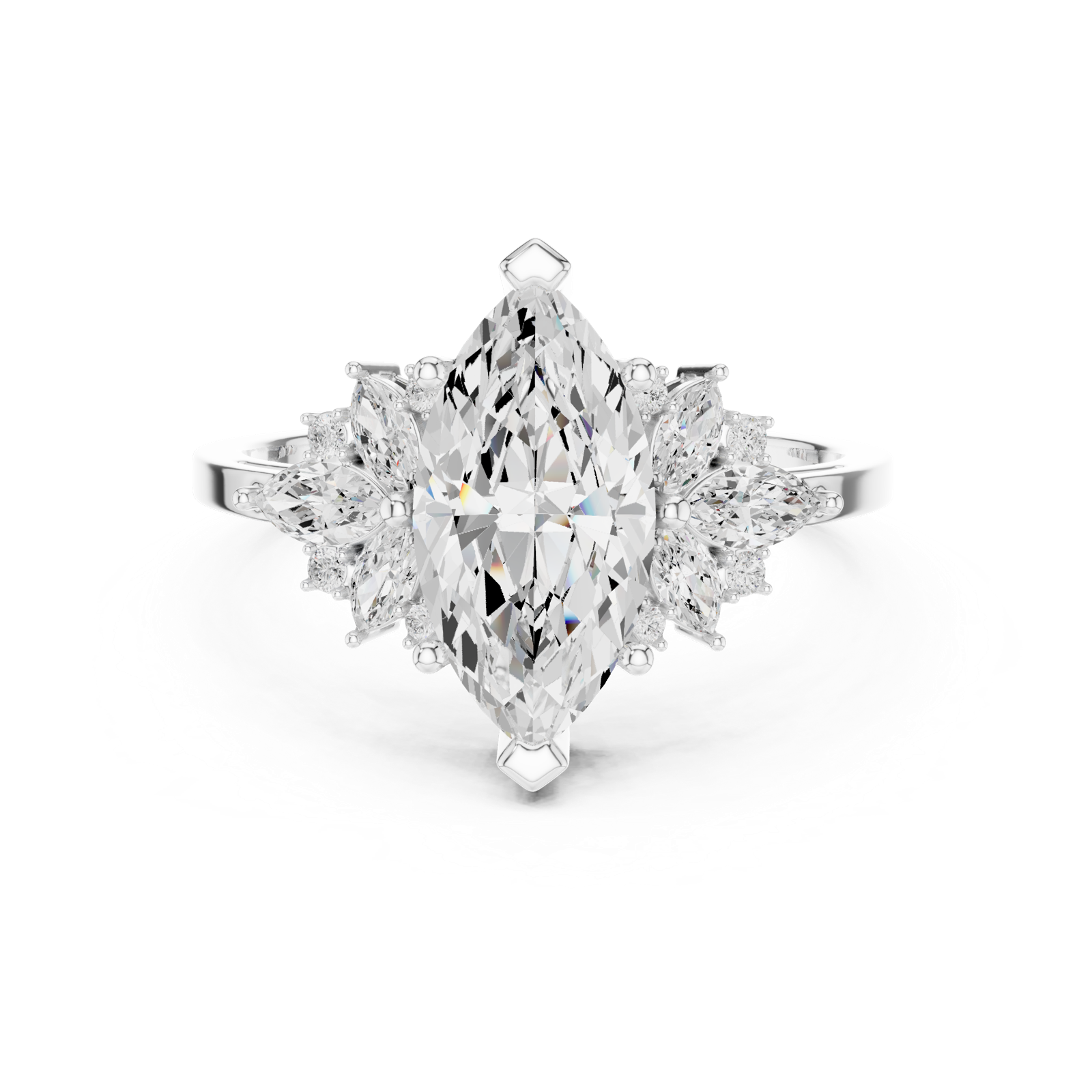 Gold Ring SBWR(56), White Gold, view 4