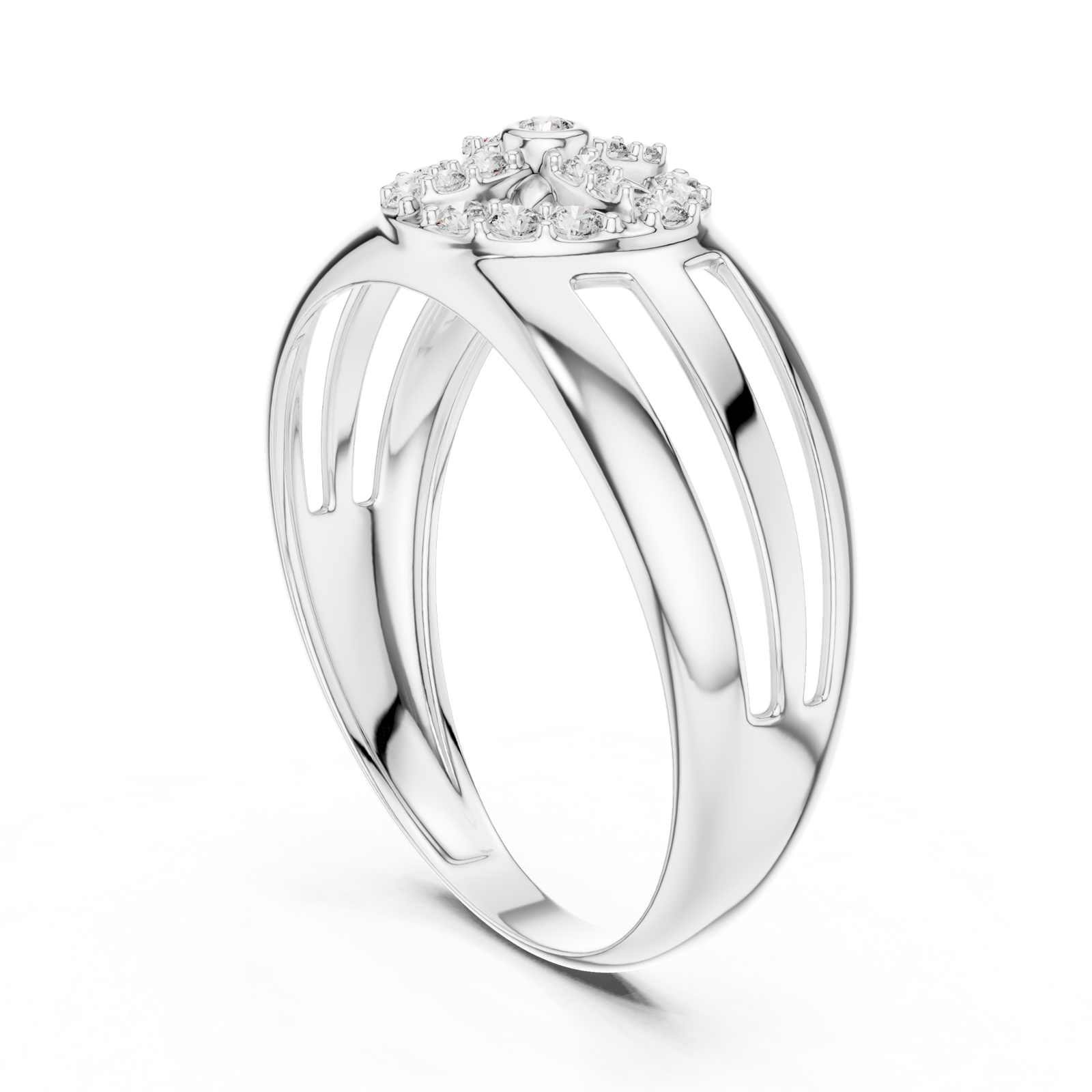 Gold Ring LR-01 (37), White Gold