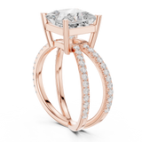 Gold Jewelry L36-25, Princess center stone, Rose Gold, view 1