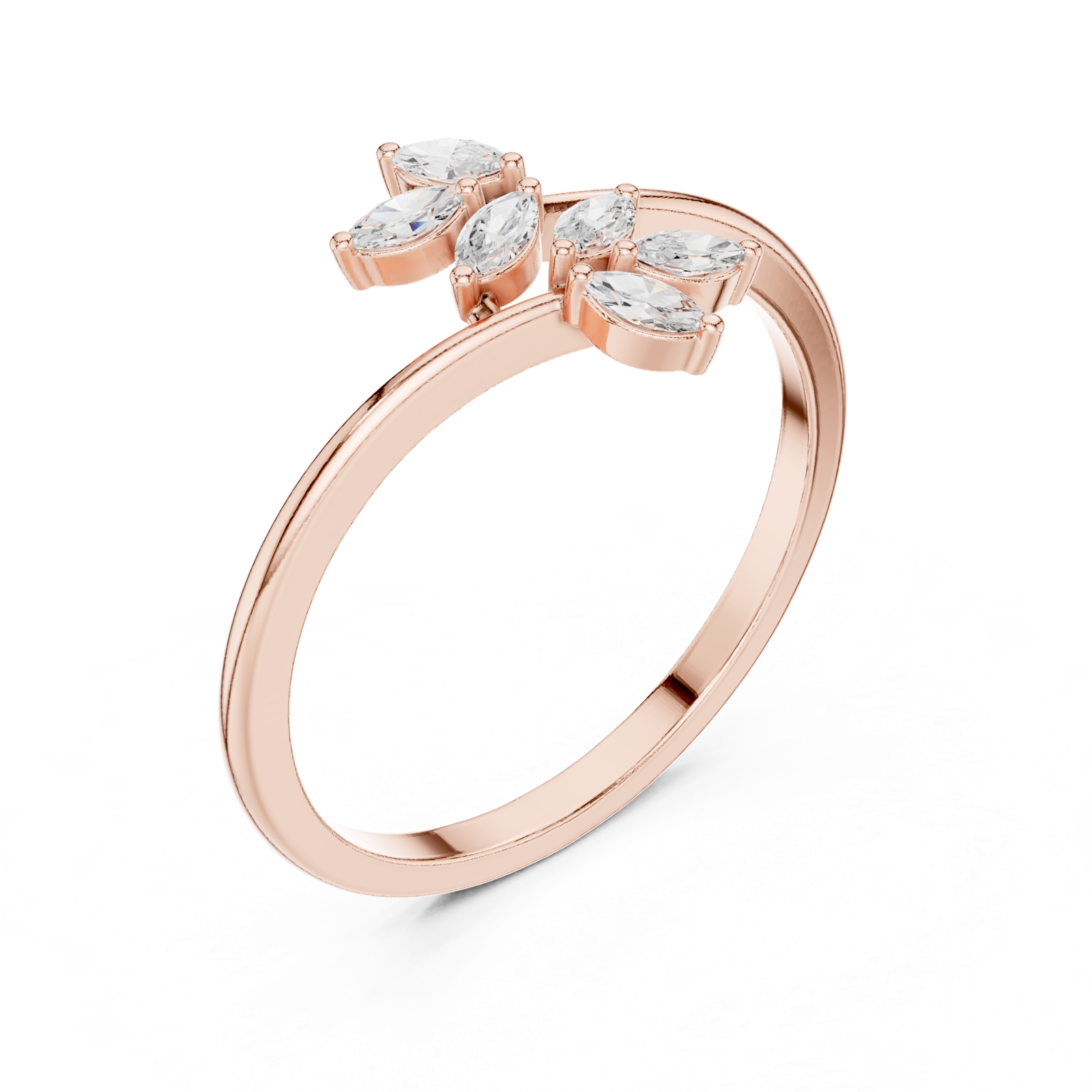 Gold Ring HLR-236, Rose Gold, view 2