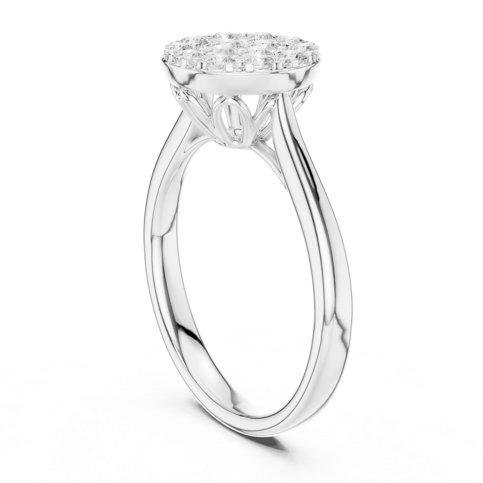 Gold Ring DDLR-780, White Gold, view 1