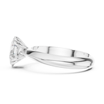 Gold Jewelry L36-8, Pear center stone, White Gold, view 3