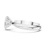 Gold Jewelry L36-8, Pear center stone, White Gold, view 3