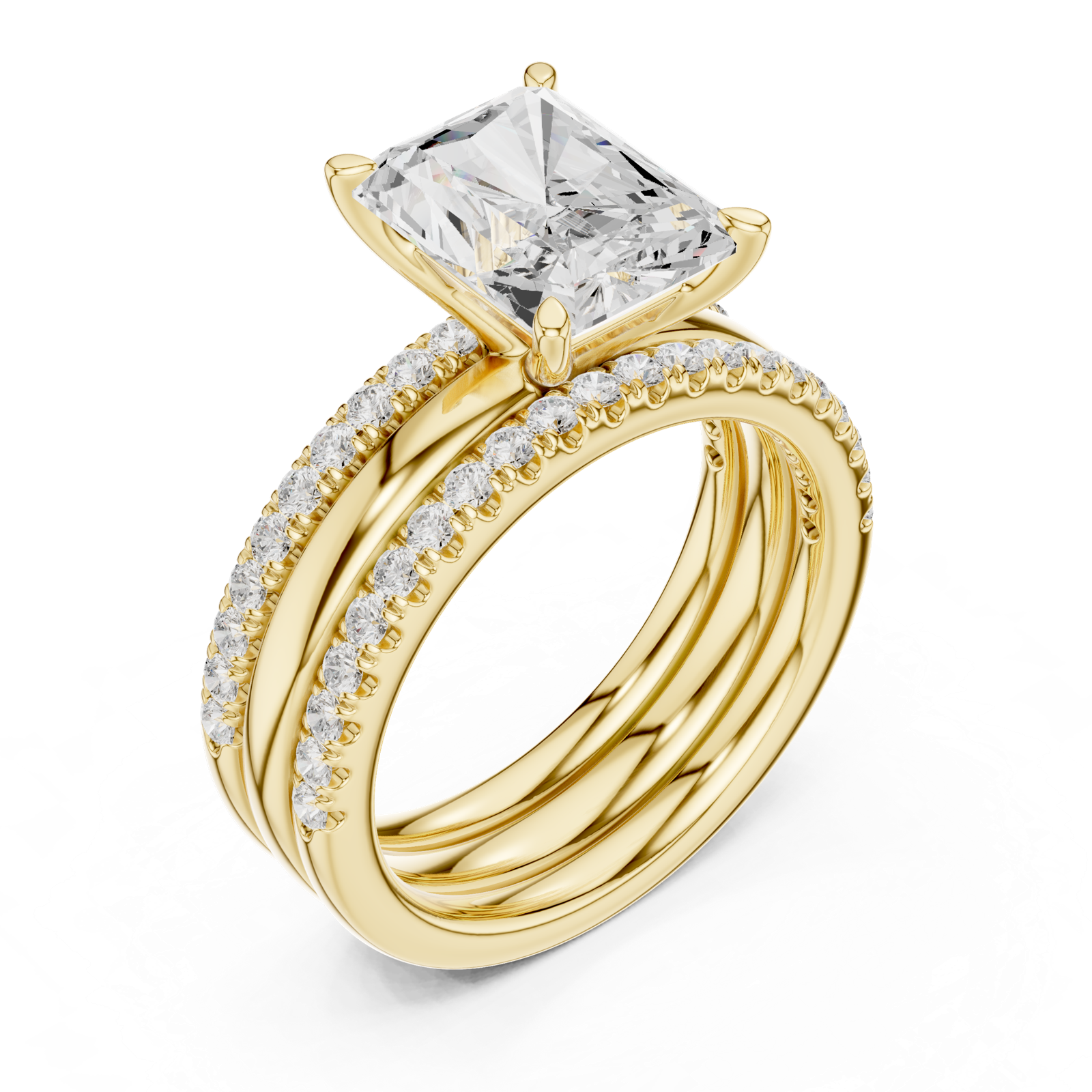 Gold Ring DDLR-950, Yellow Gold, view 2