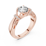 Gold Ring LR-0112, Rose Gold, view 2