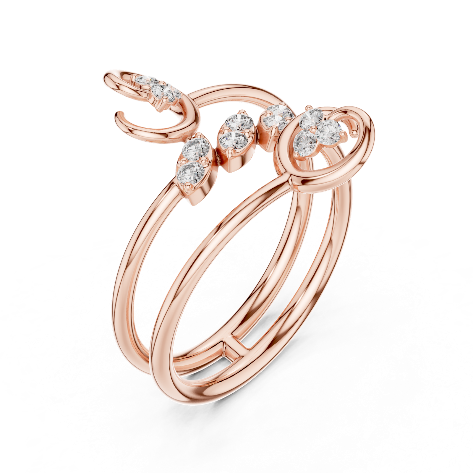 Gold Ring 1 (233), Rose Gold, view 2