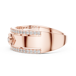Gold Ring LR-01 (49), Rose Gold, view 3