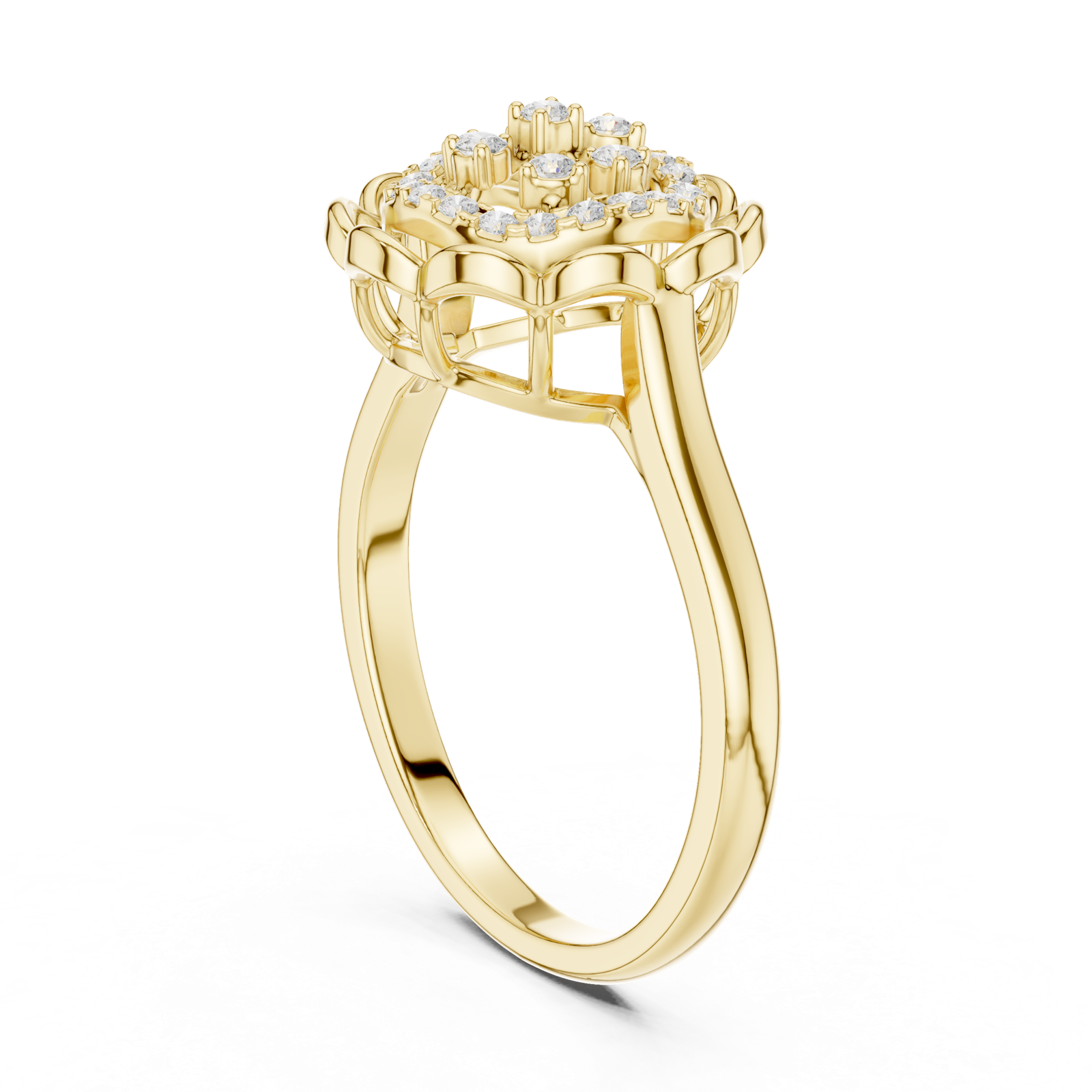 Gold Ring DDLR-786, Yellow Gold, view 1