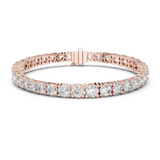 14K Solid Gold Lab Diamond Bracelet, Rose Gold