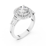 Gold Ring DDLR-342, White Gold, view 2