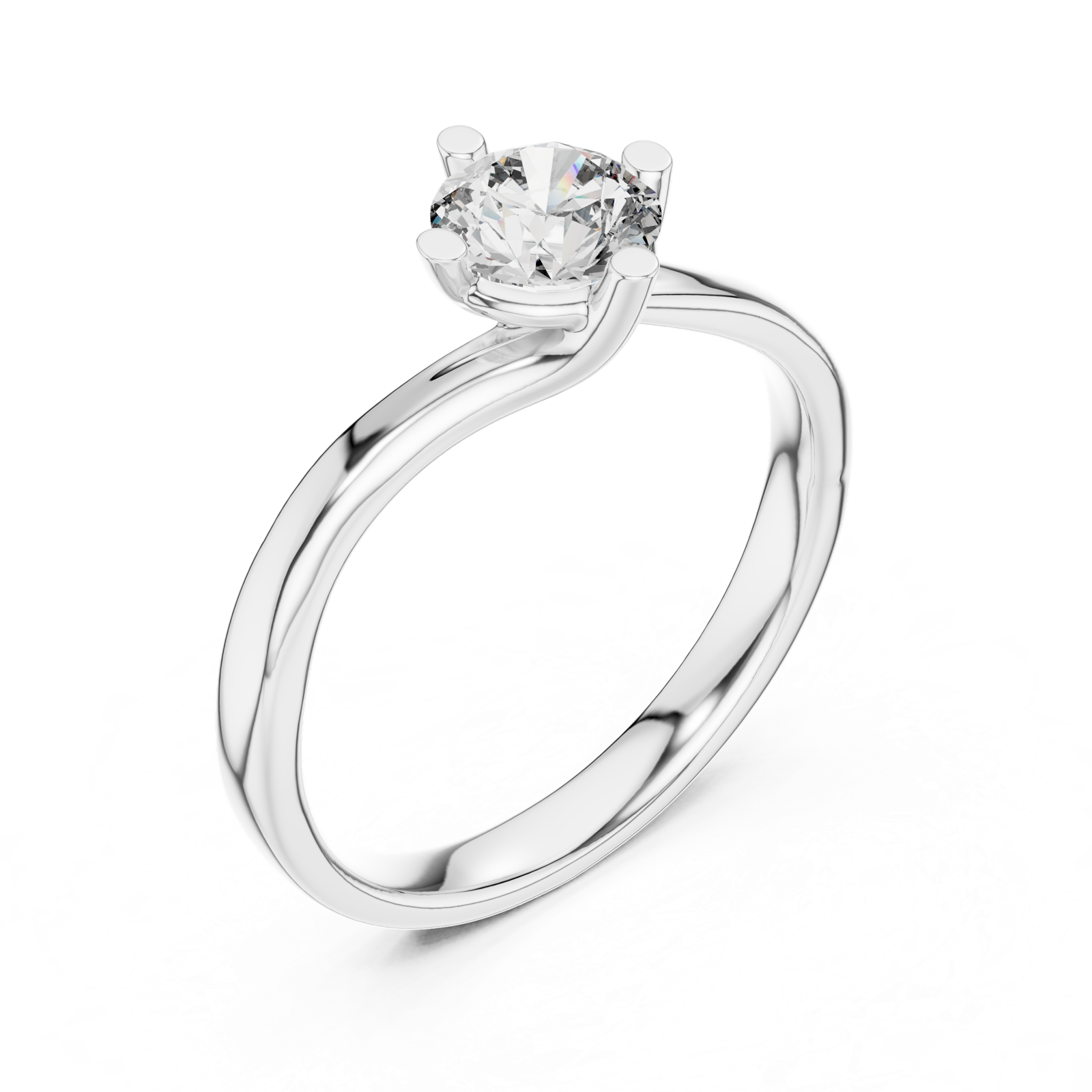Gold Ring L03-1211, White Gold, view 2