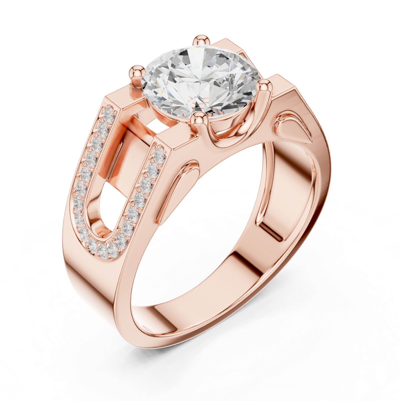 Gold Ring SBMR(45), Rose Gold, view 2