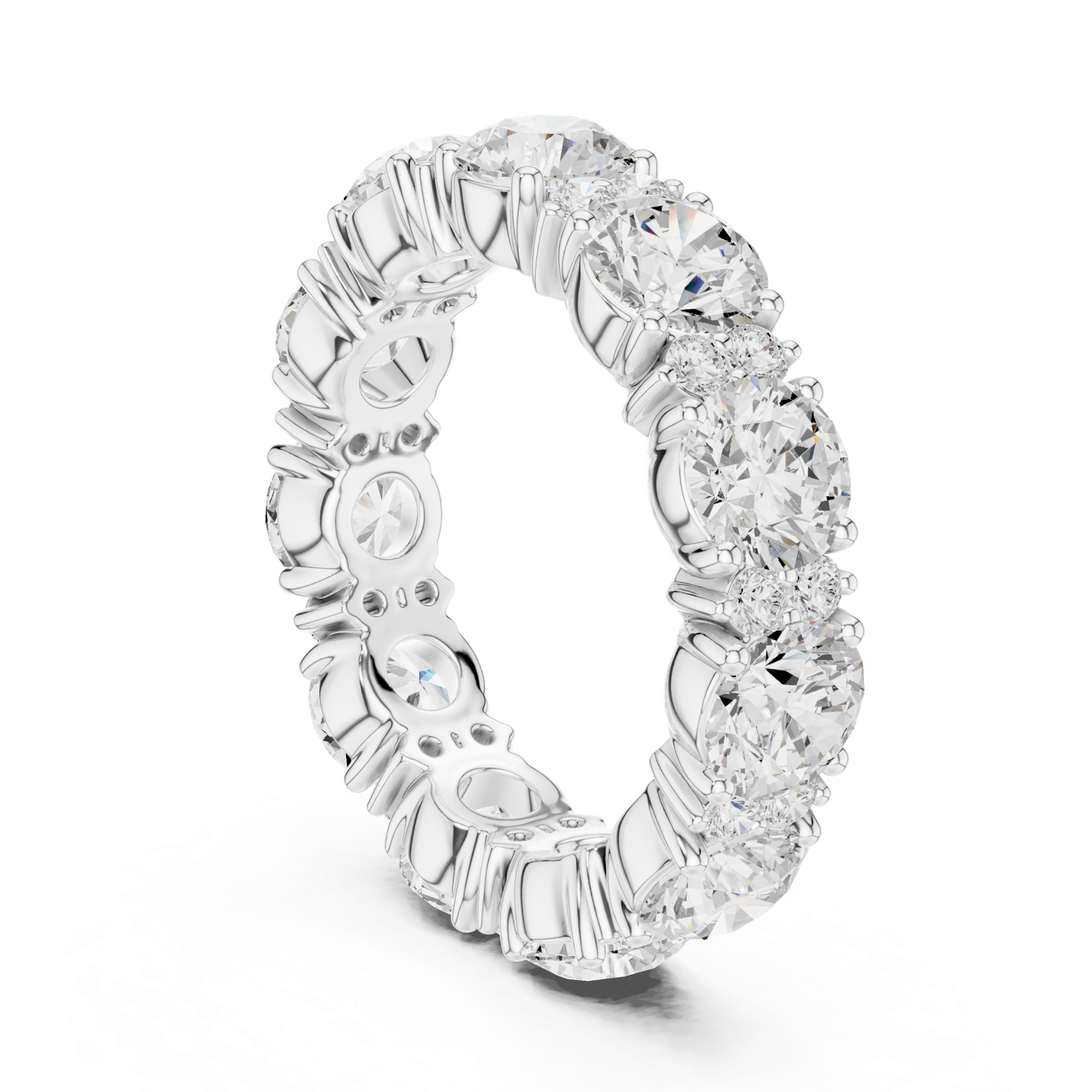 Gold Ring DDLR-707, White Gold, view 1