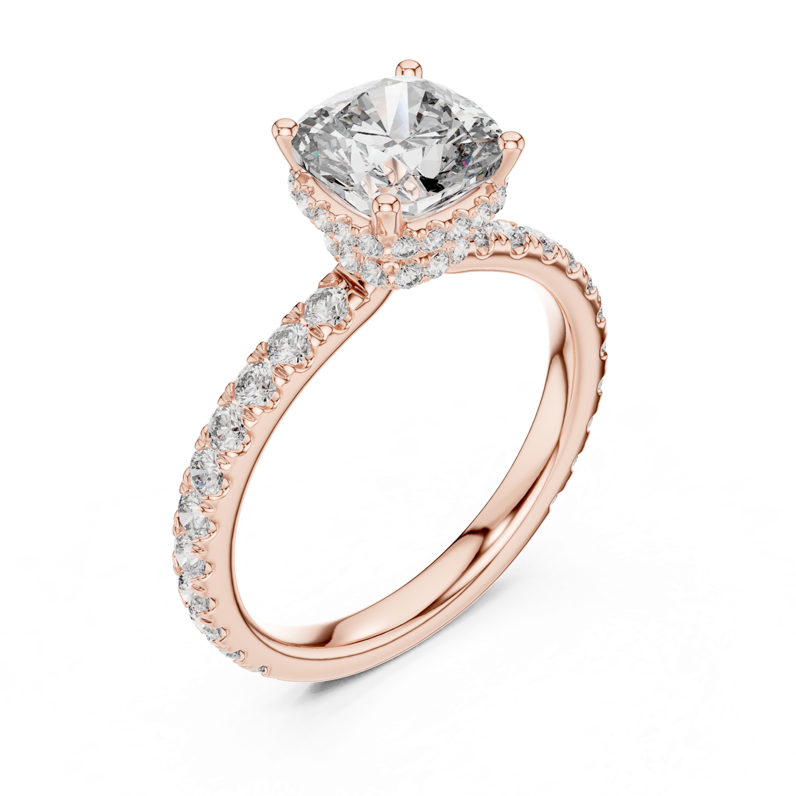 Gold Ring DDLR-165, Rose Gold, view 2