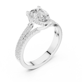 Gold Ring DDLR-1087-Z, White Gold, view 2
