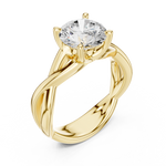 Gold Ring DDLR-872, Yellow Gold, view 2