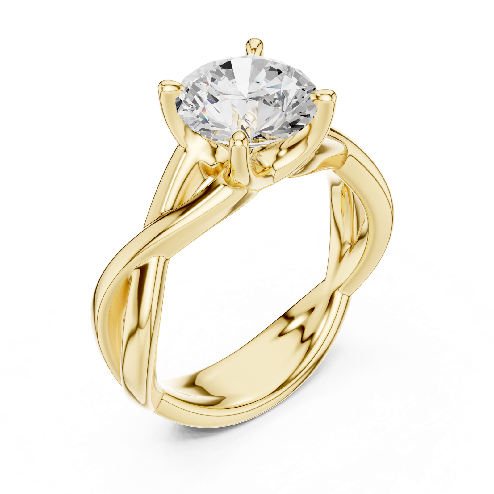 Gold Ring DDLR-872, Yellow Gold, view 2