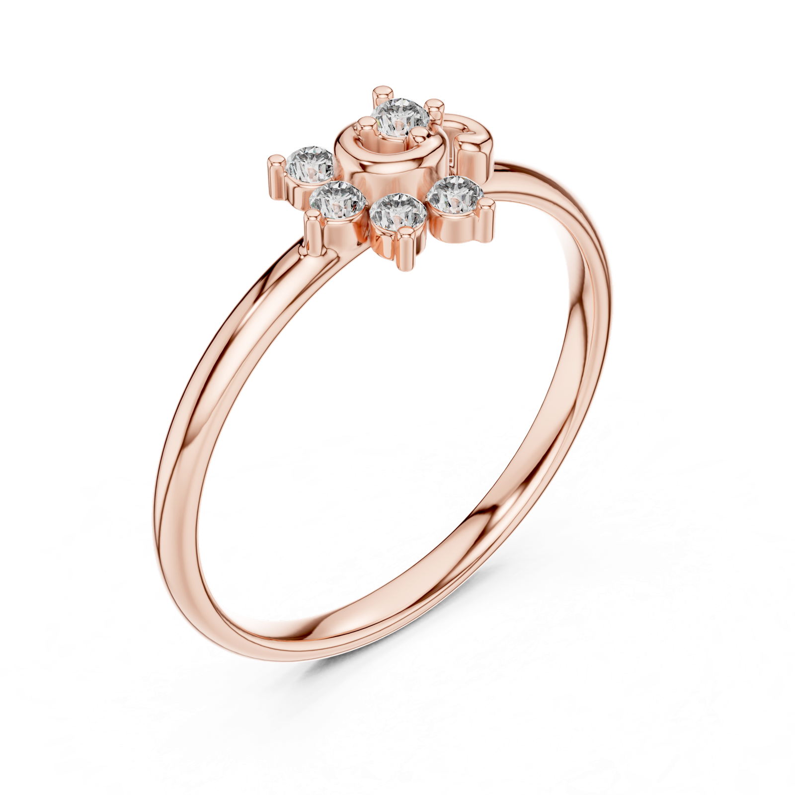 Gold Ring 1 (372), Rose Gold, view 2