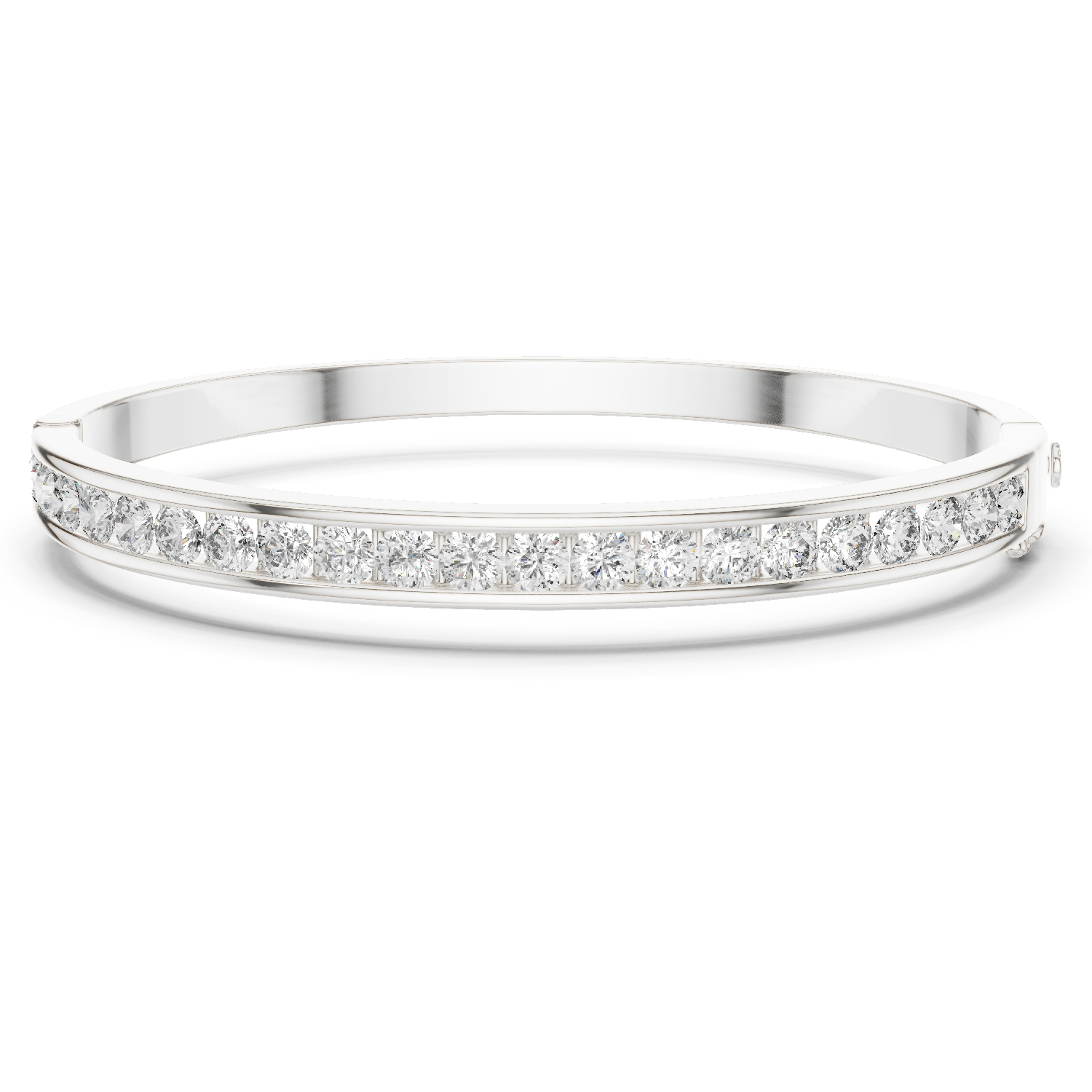 14K Solid Gold Lab Diamond Bracelet, White Gold