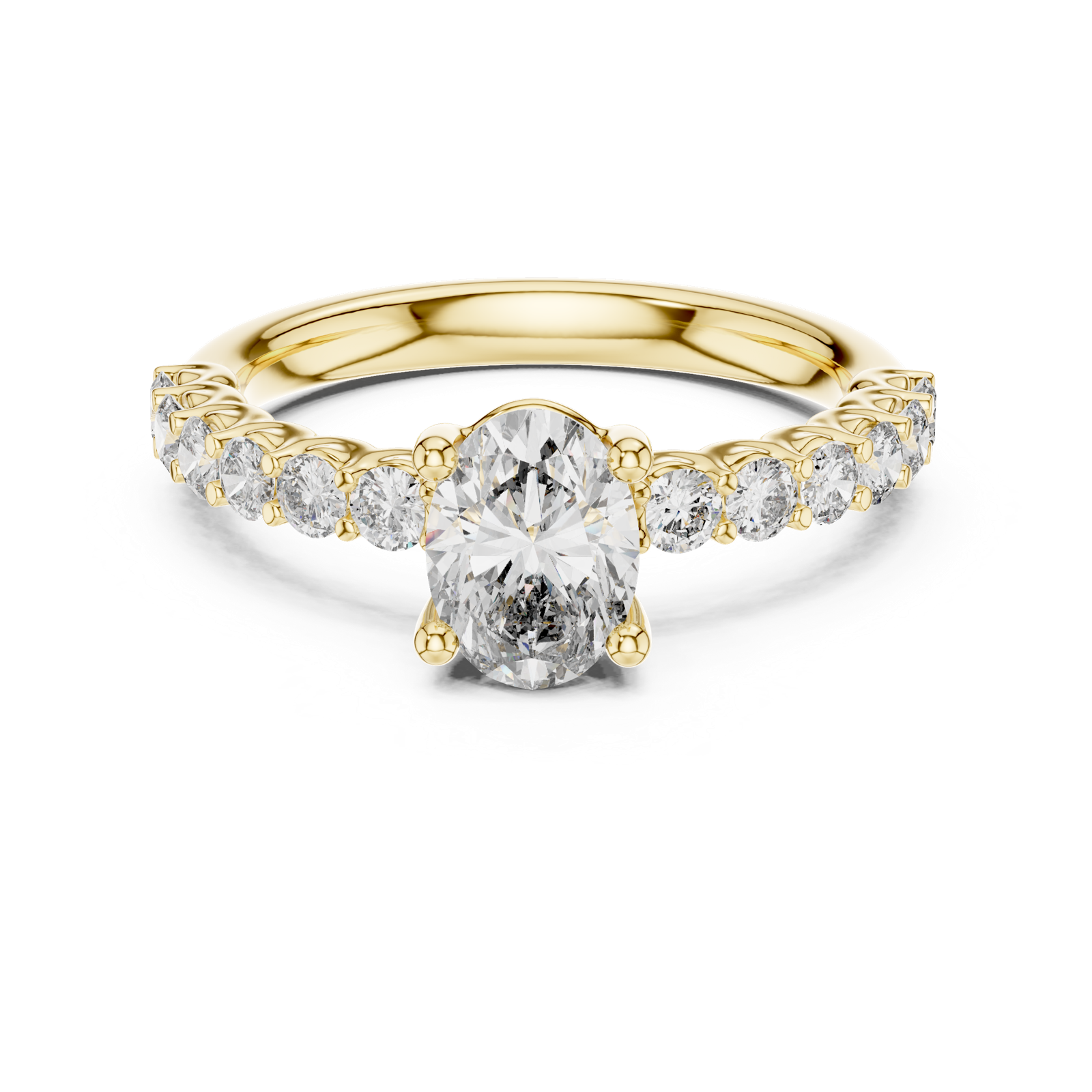 Gold Ring L03-667, Yellow Gold, view 4