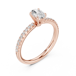 Gold Ring DDLR-588, Rose Gold, view 2
