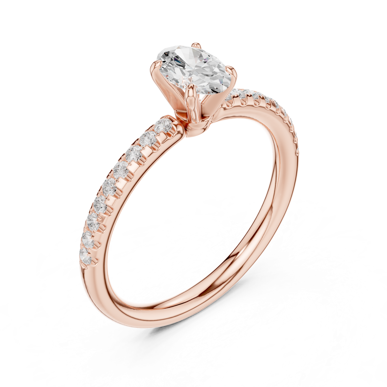 Gold Ring DDLR-588, Rose Gold, view 2