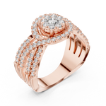 Gold Ring 19-120008L, Rose Gold, view 2