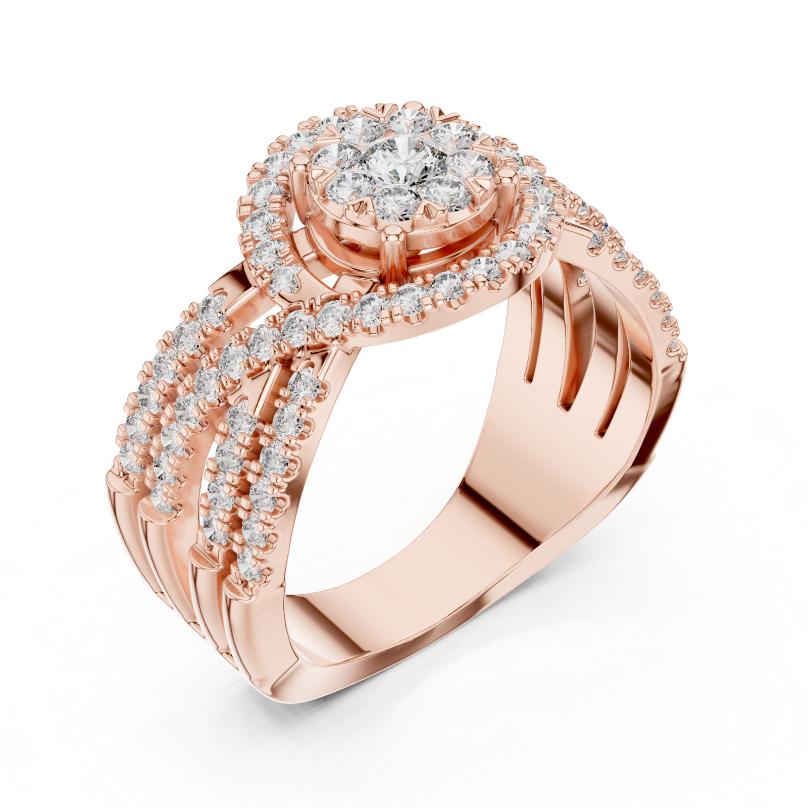 Gold Ring 19-120008L, Rose Gold, view 2