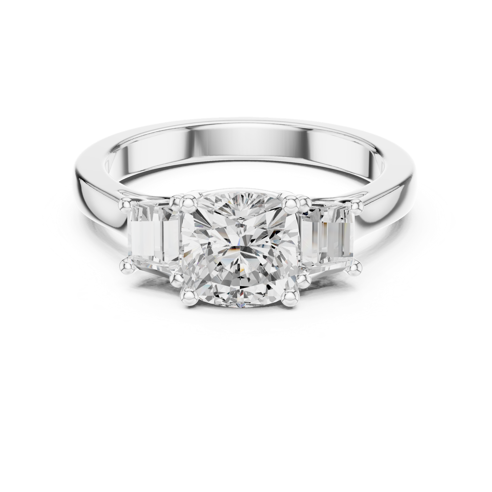 Gold Ring DDLR-265, White Gold, view 4