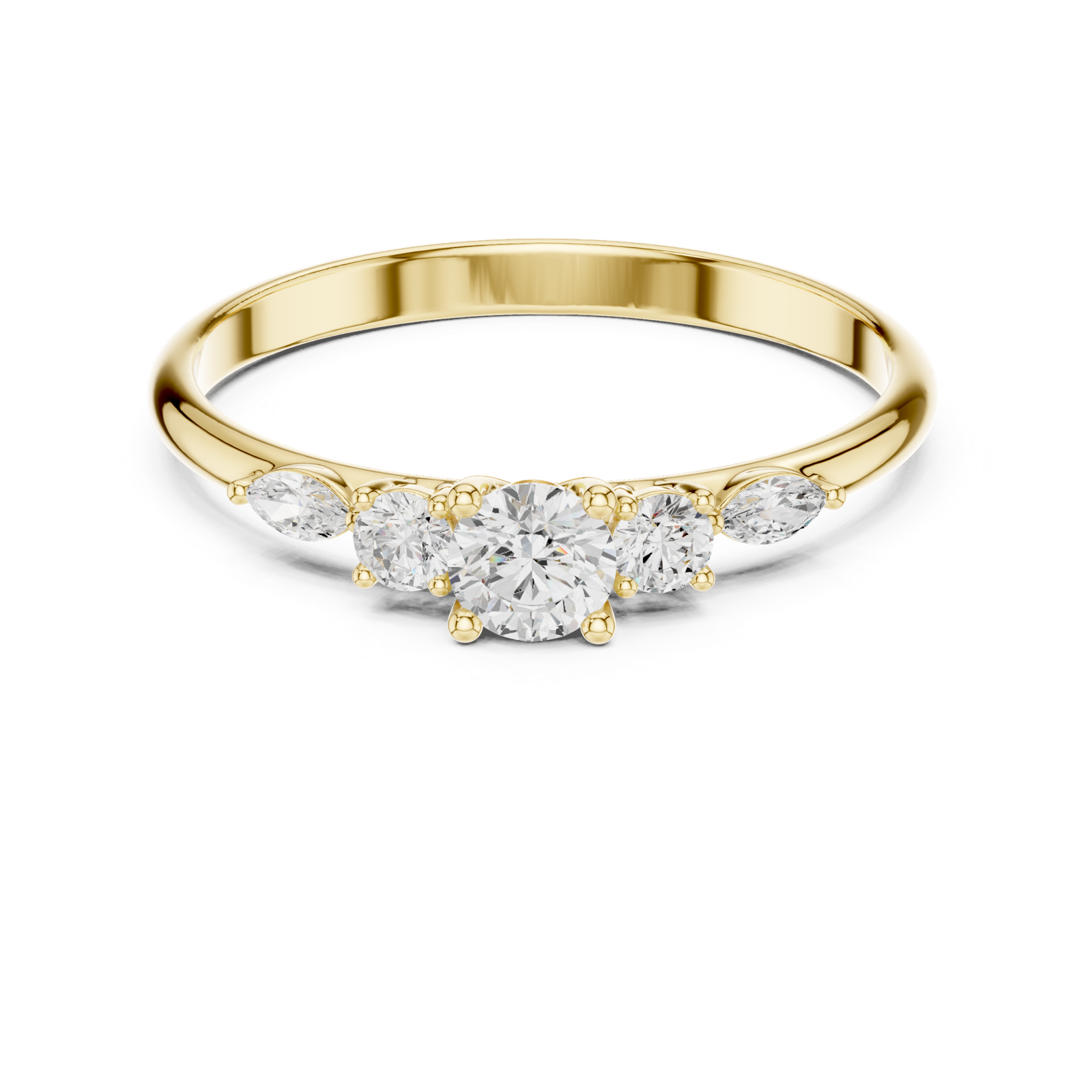 Gold Ring HLR-89, Yellow Gold, view 4