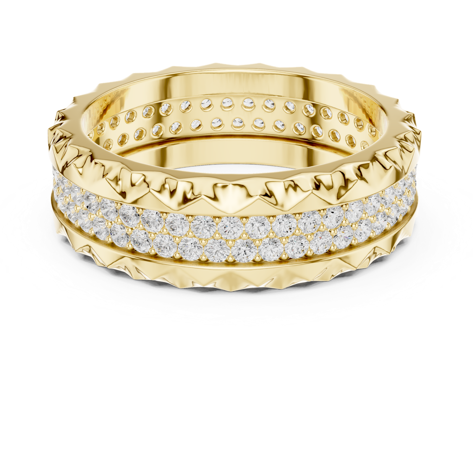 Gold Ring DDLR-423, Yellow Gold, view 4