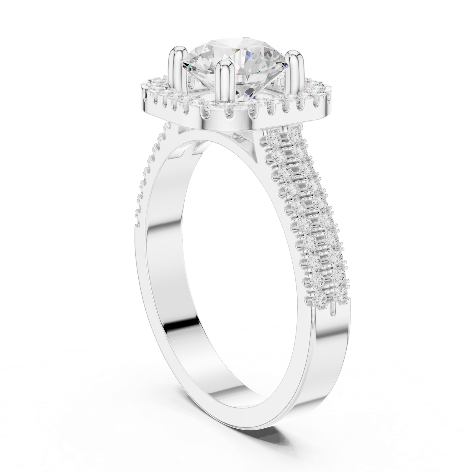 Gold Ring DDLR-329, White Gold, view 1