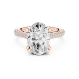 Gold Ring DDLR-956, Rose Gold, view 4