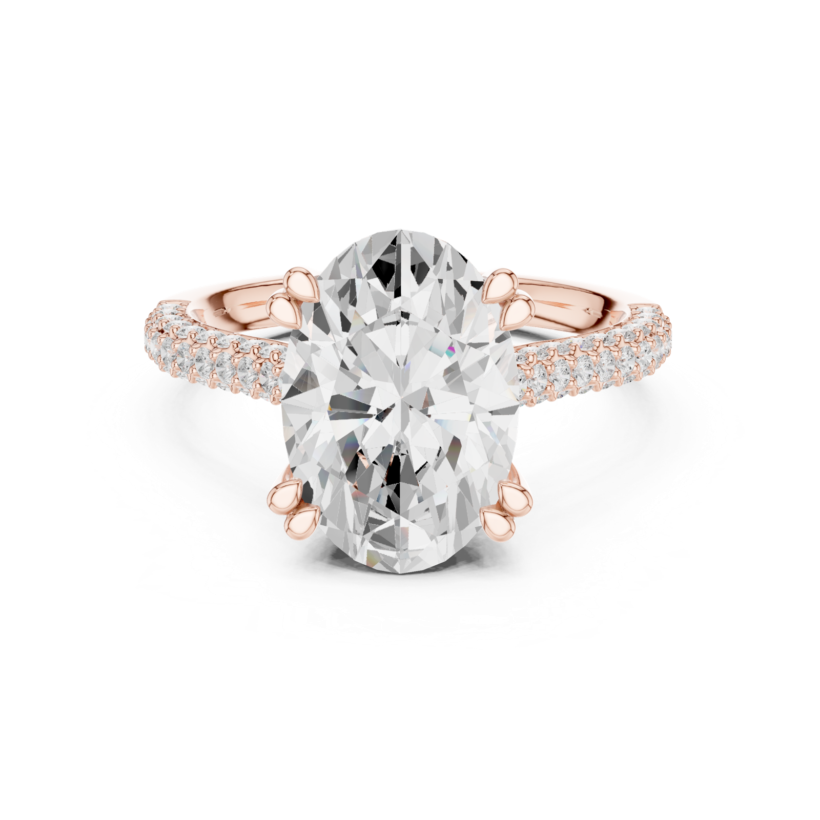 Gold Ring DDLR-956, Rose Gold, view 4