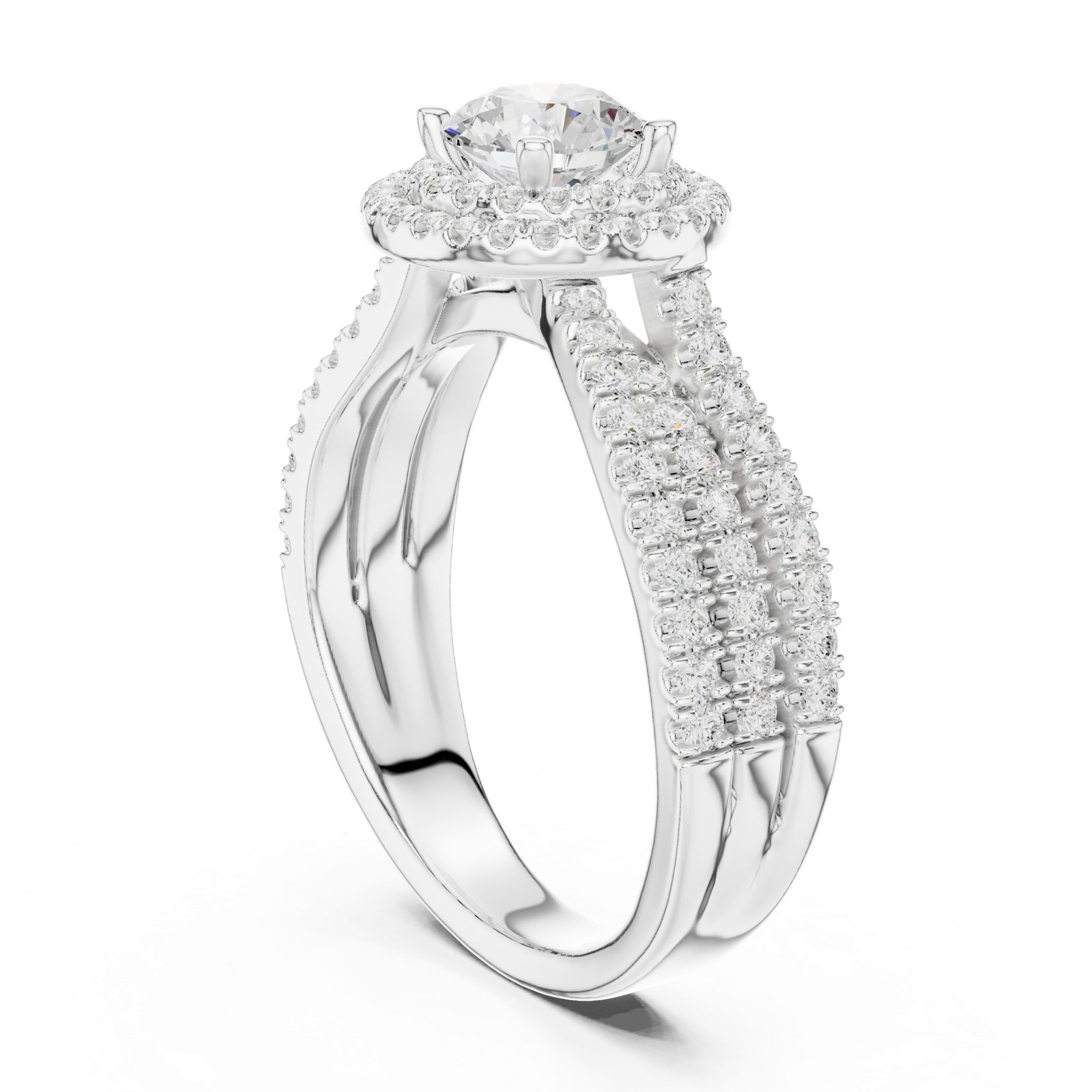 Gold Ring LR-0213, White Gold