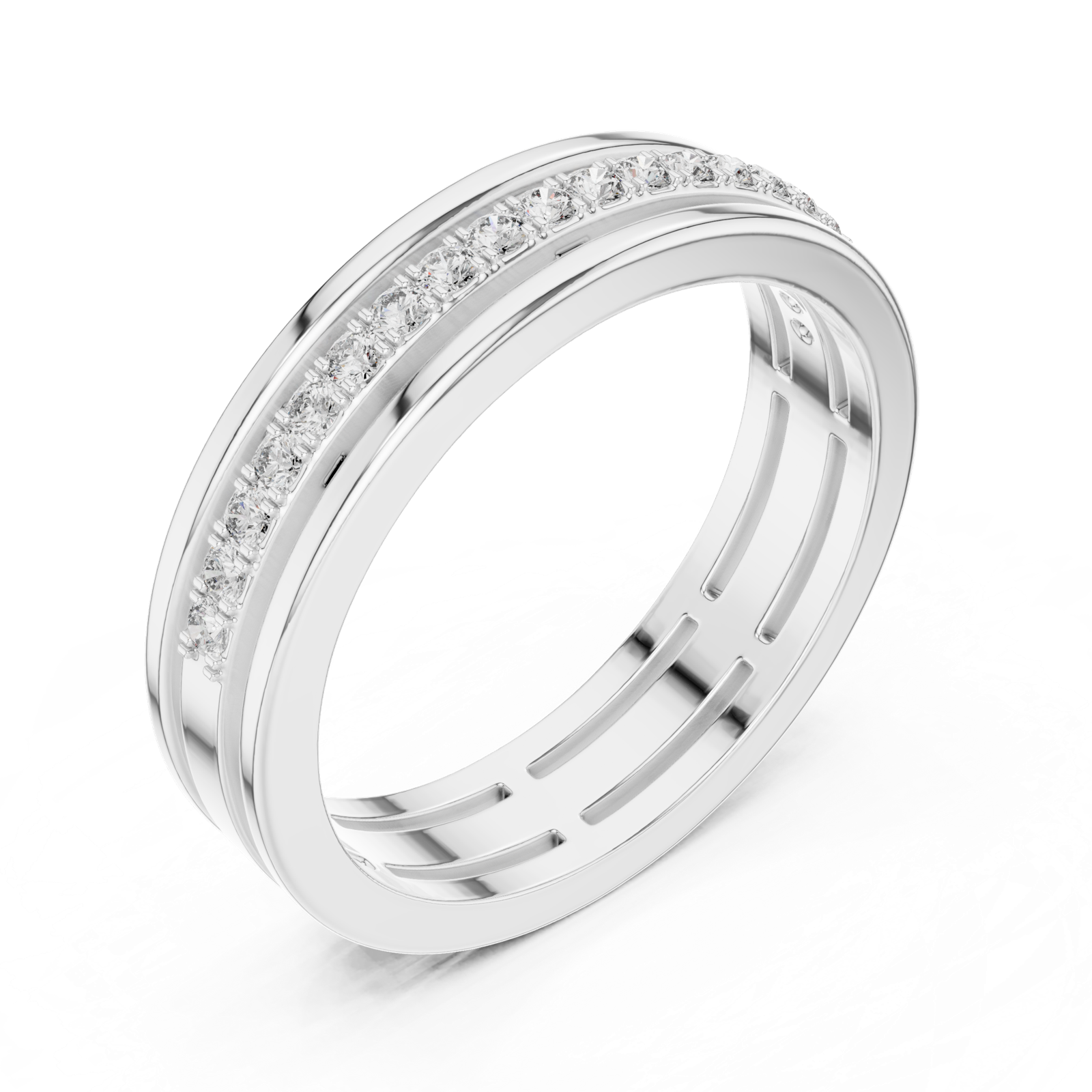 Gold Ring ALR-1, White Gold, view 2