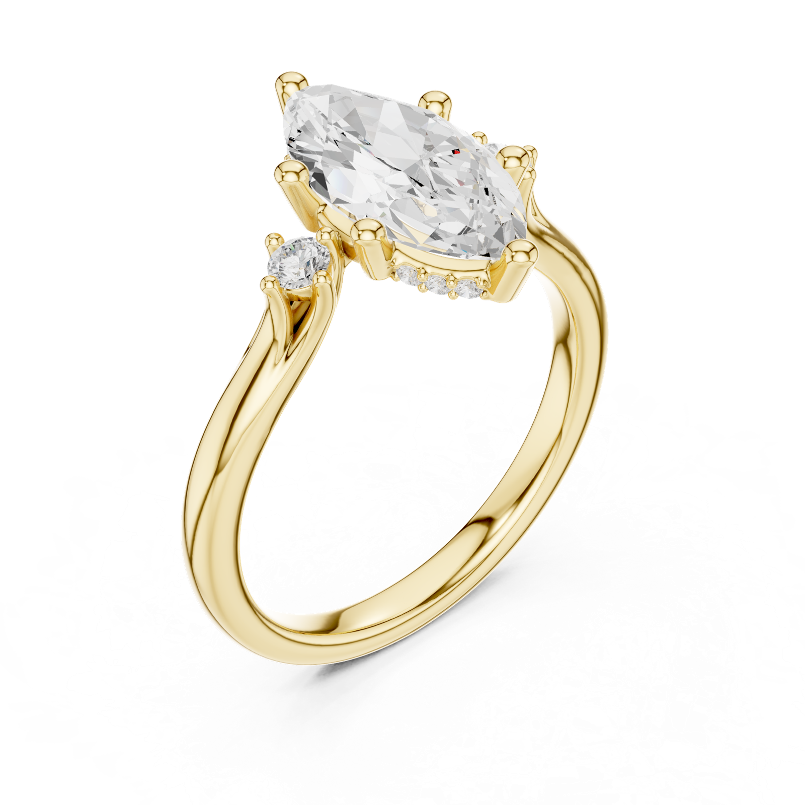 Gold Ring DDLR-972, Yellow Gold, view 2
