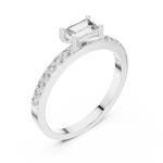 Gold Ring ALR-80, White Gold, view 2