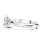 Gold Jewelry L36-8, Princess center stone, White Gold, view 3