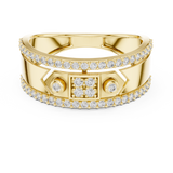 Gold Ring LR-01 (49), Yellow Gold, view 4