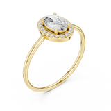 Gold Ring HLR-203, Yellow Gold, view 2