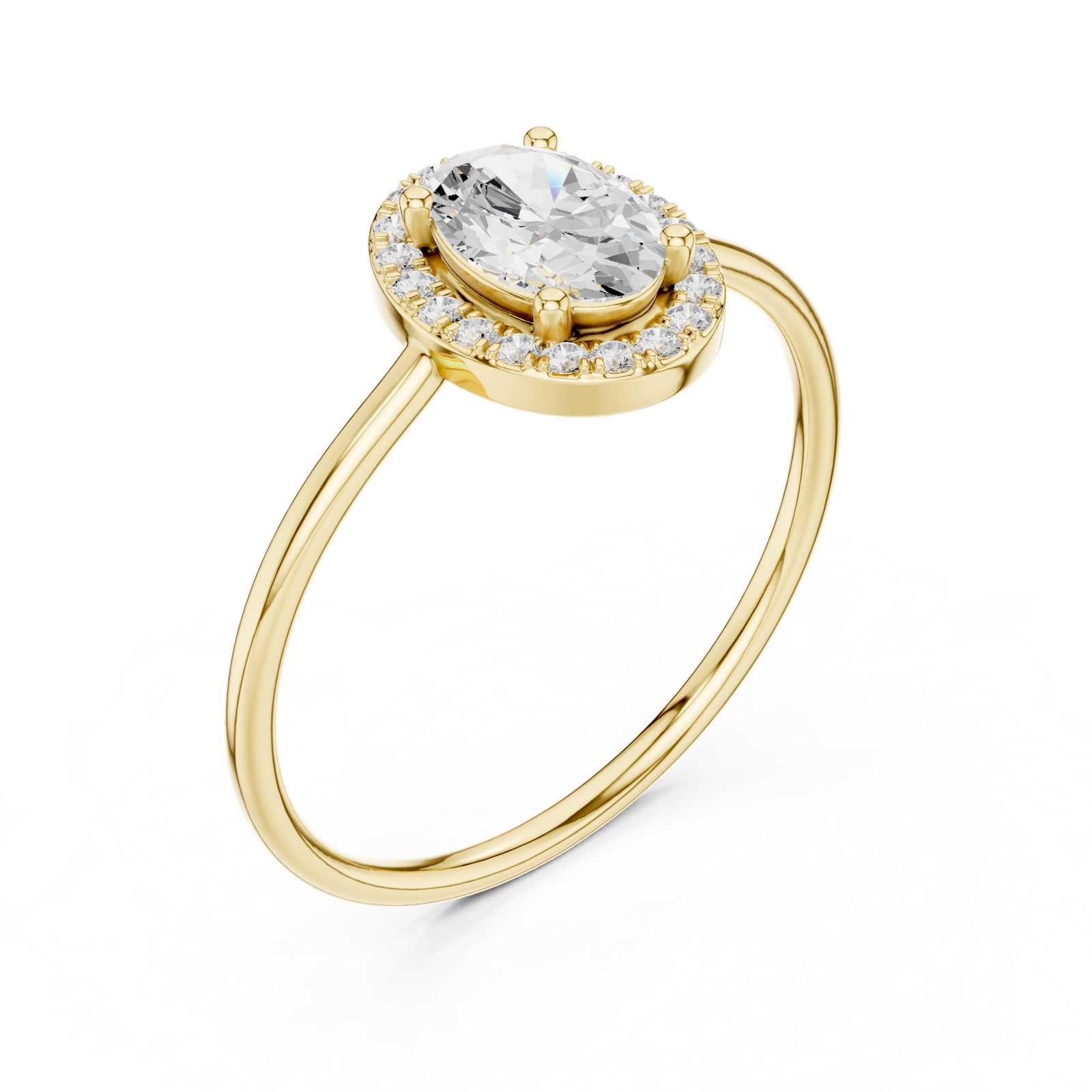 Gold Ring HLR-203, Yellow Gold, view 2